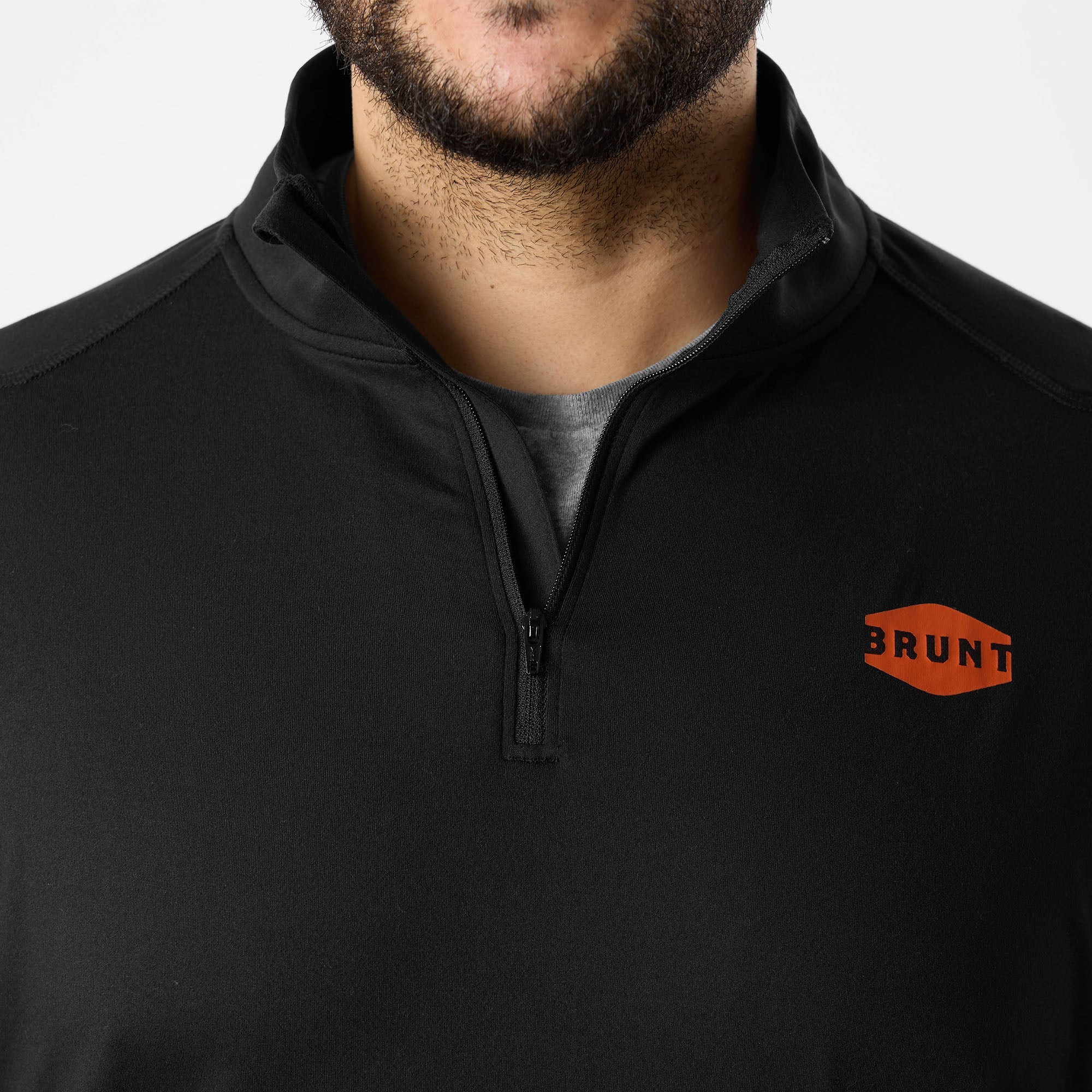 The McKenna 1\/4 Zip Long Sleeve Tech Shirt - Black