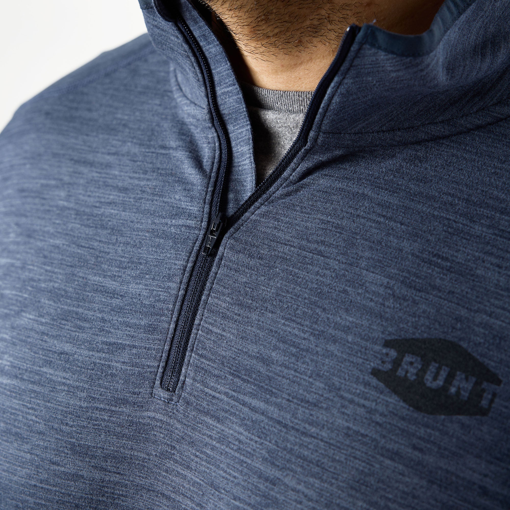 The McKenna 1\/4 Zip Long Sleeve Tech Shirt - Blue Heather
