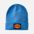 Cuffed Beanies - Heather Blue with Patch