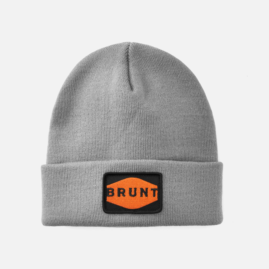 Cuffed Beanies - Grey with Patch
