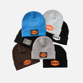 Cuffed Beanies - Grey with Patch