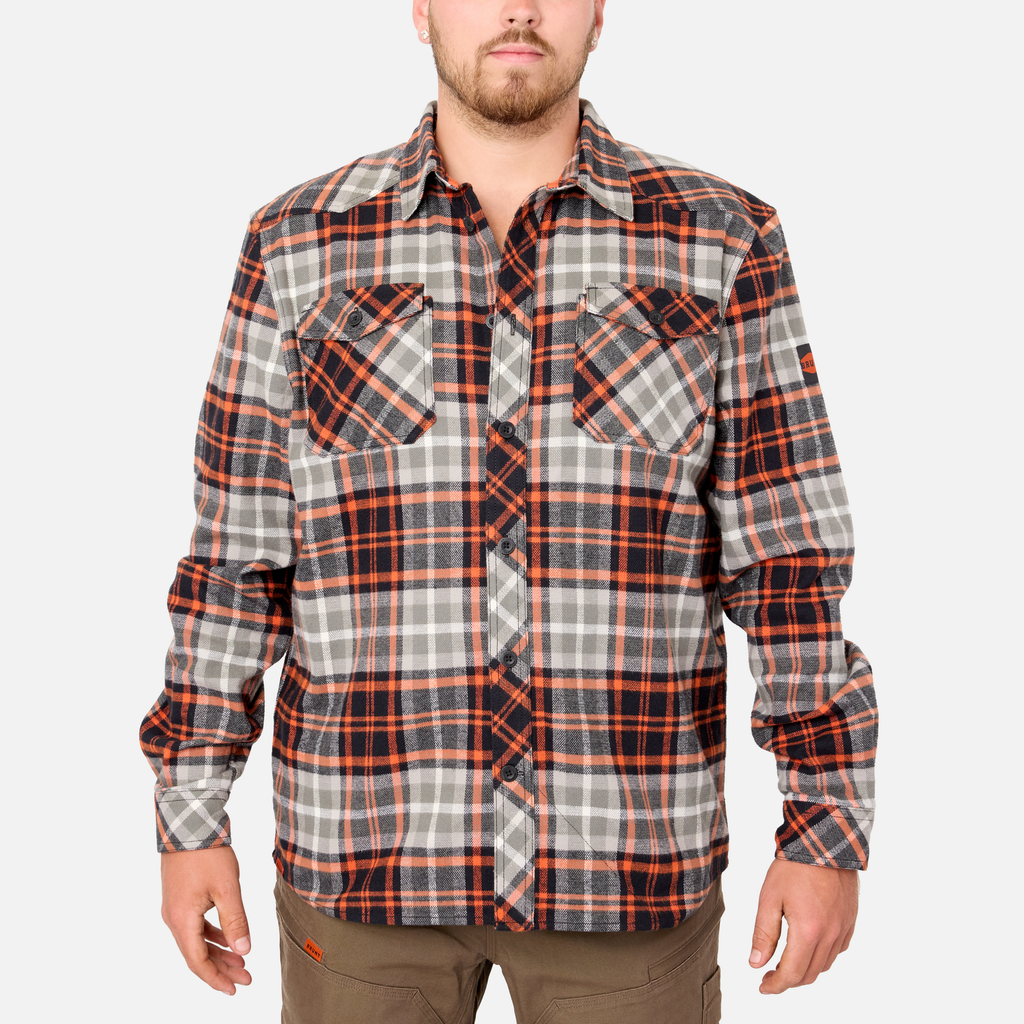 The BRUNT Flannel Shirt - Grey Plaid