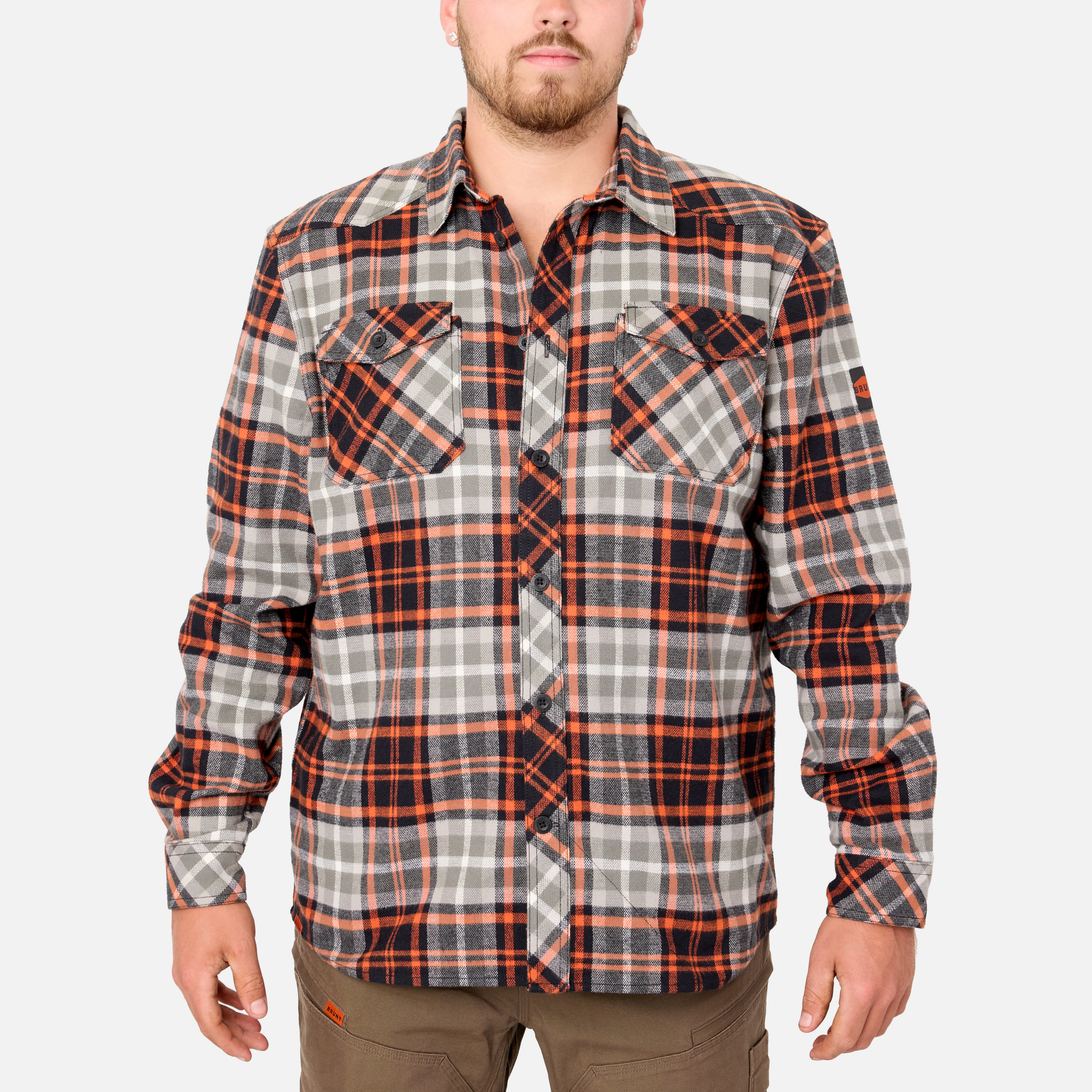The BRUNT Flannel Shirt - Grey Plaid