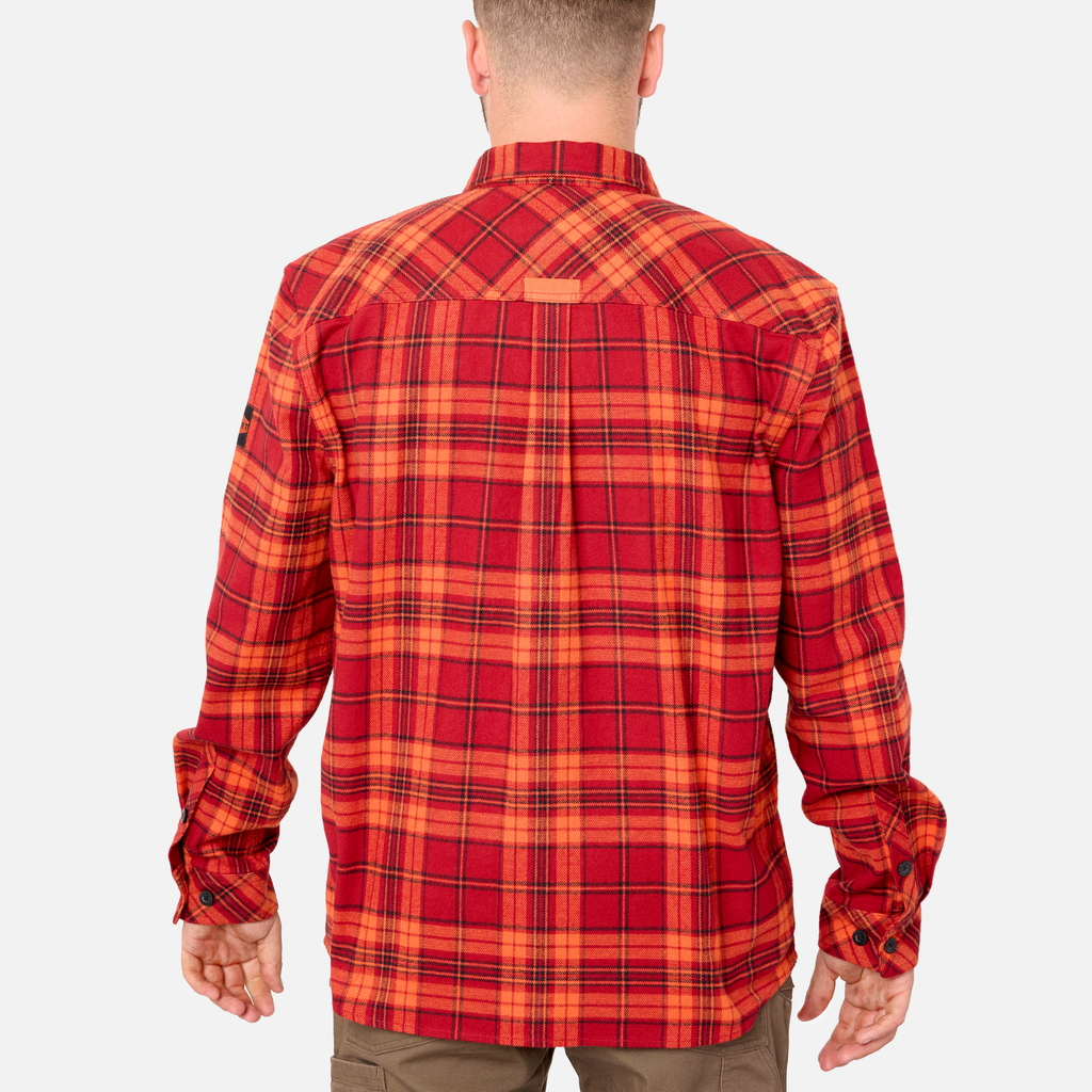 The BRUNT Flannel Shirt - Orange Plaid