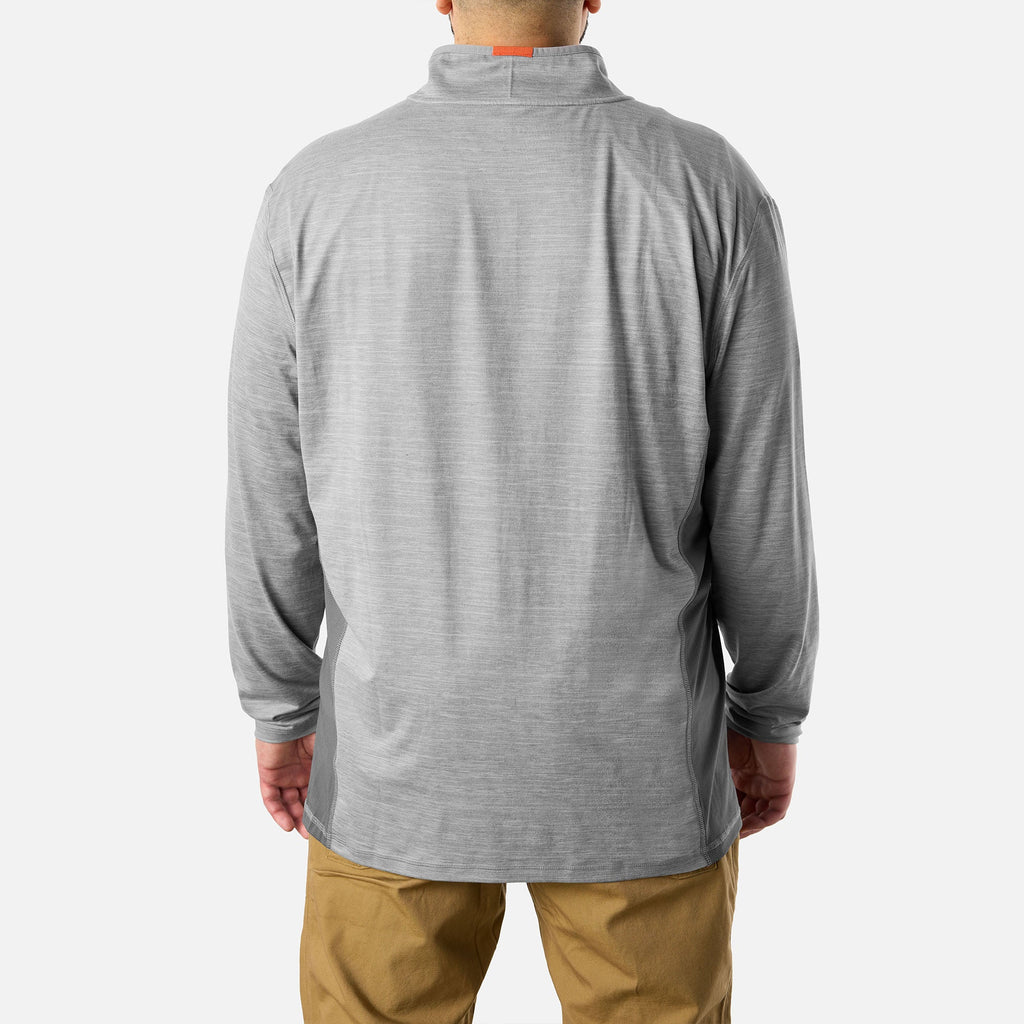 The McKenna 1\/4 Zip Long Sleeve Tech Shirt - Grey Heather