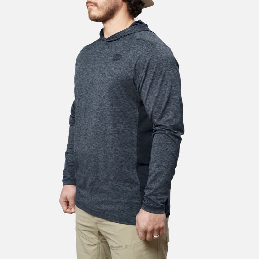 The McKenna Tech Hoodie - Blue Heather
