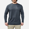 The McKenna Long Sleeve Tech Shirt - Blue Heather