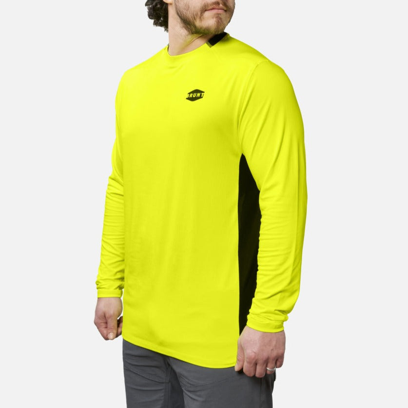 The McKenna Long Sleeve Tech Shirt - Safety Yellow