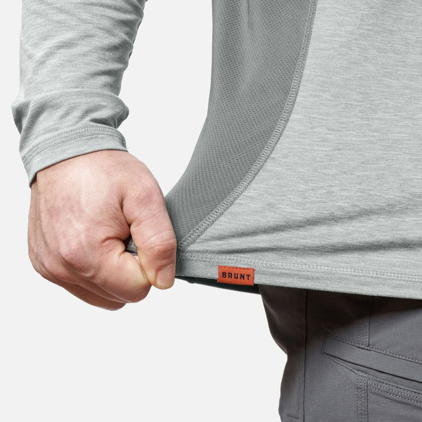 The McKenna Long Sleeve Tech Shirt - Grey Heather