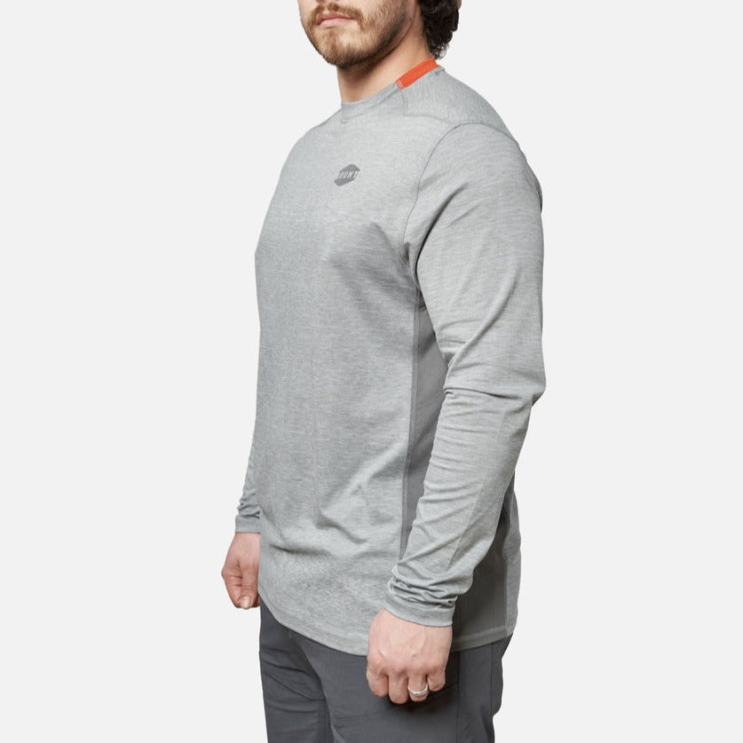 The McKenna Long Sleeve Tech Shirt - Grey Heather