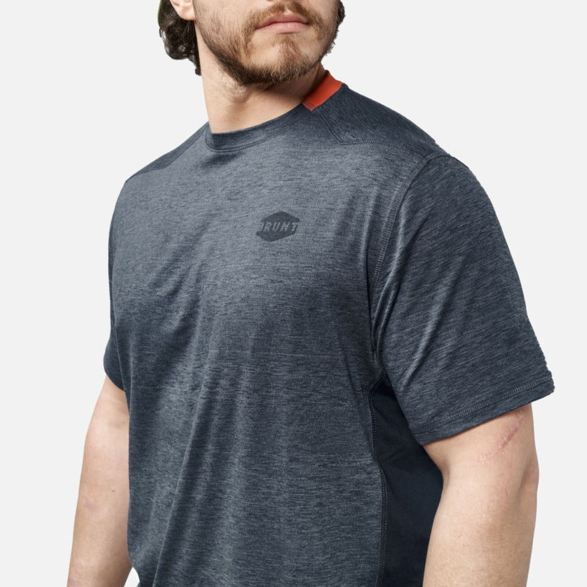 The McKenna Tech Shirt - Blue Heather
