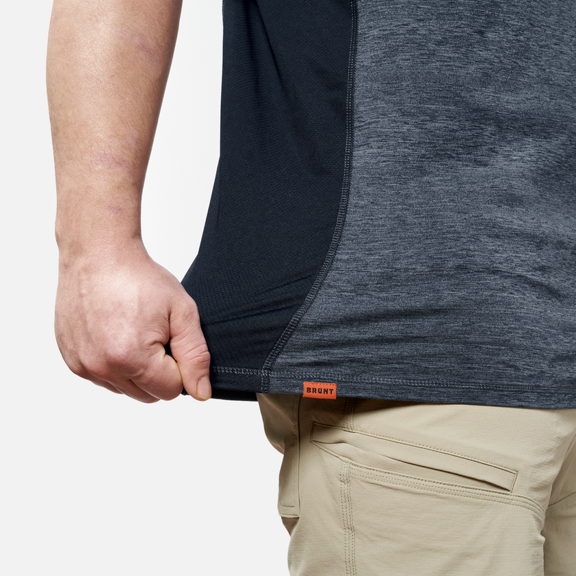 The McKenna Tech Shirt - Blue Heather