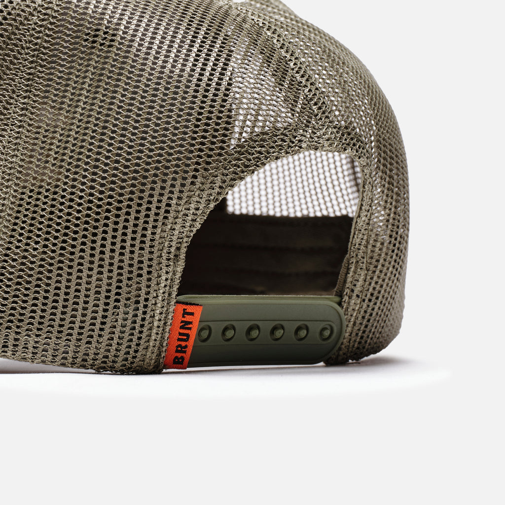 Curved Brim Snapbacks - Army Green and Gold