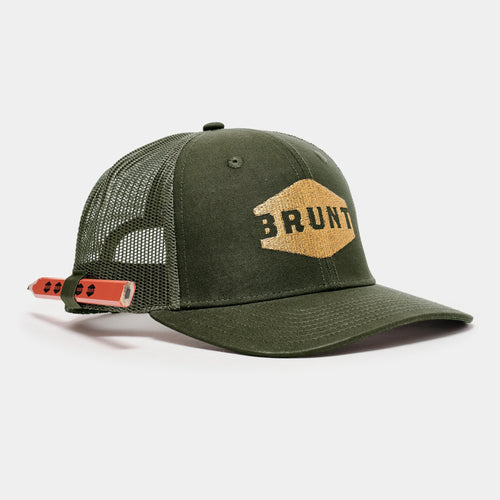 Curved Brim Snapbacks - Army Green and Gold