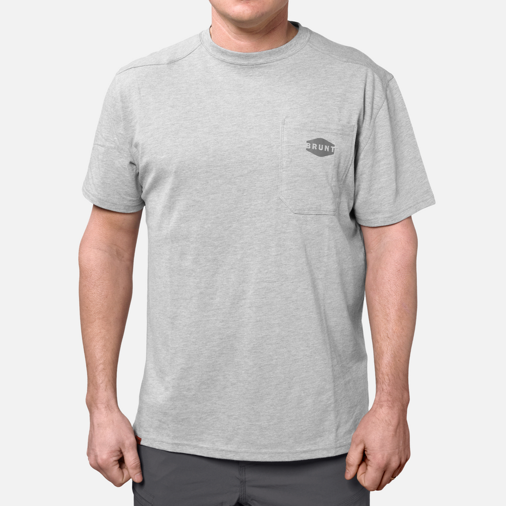 The Martin Pocket Tee - Light Grey Heather
