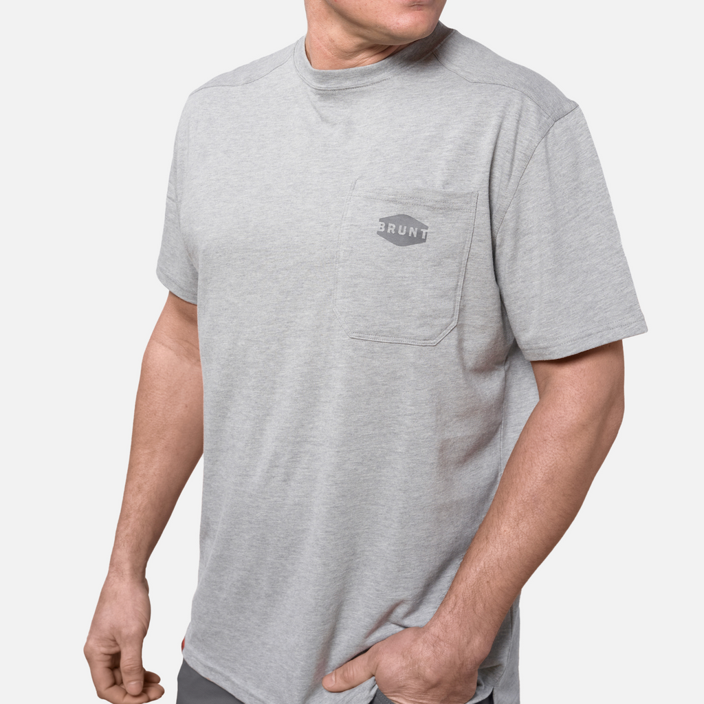 The Martin Pocket Tee - Light Grey Heather