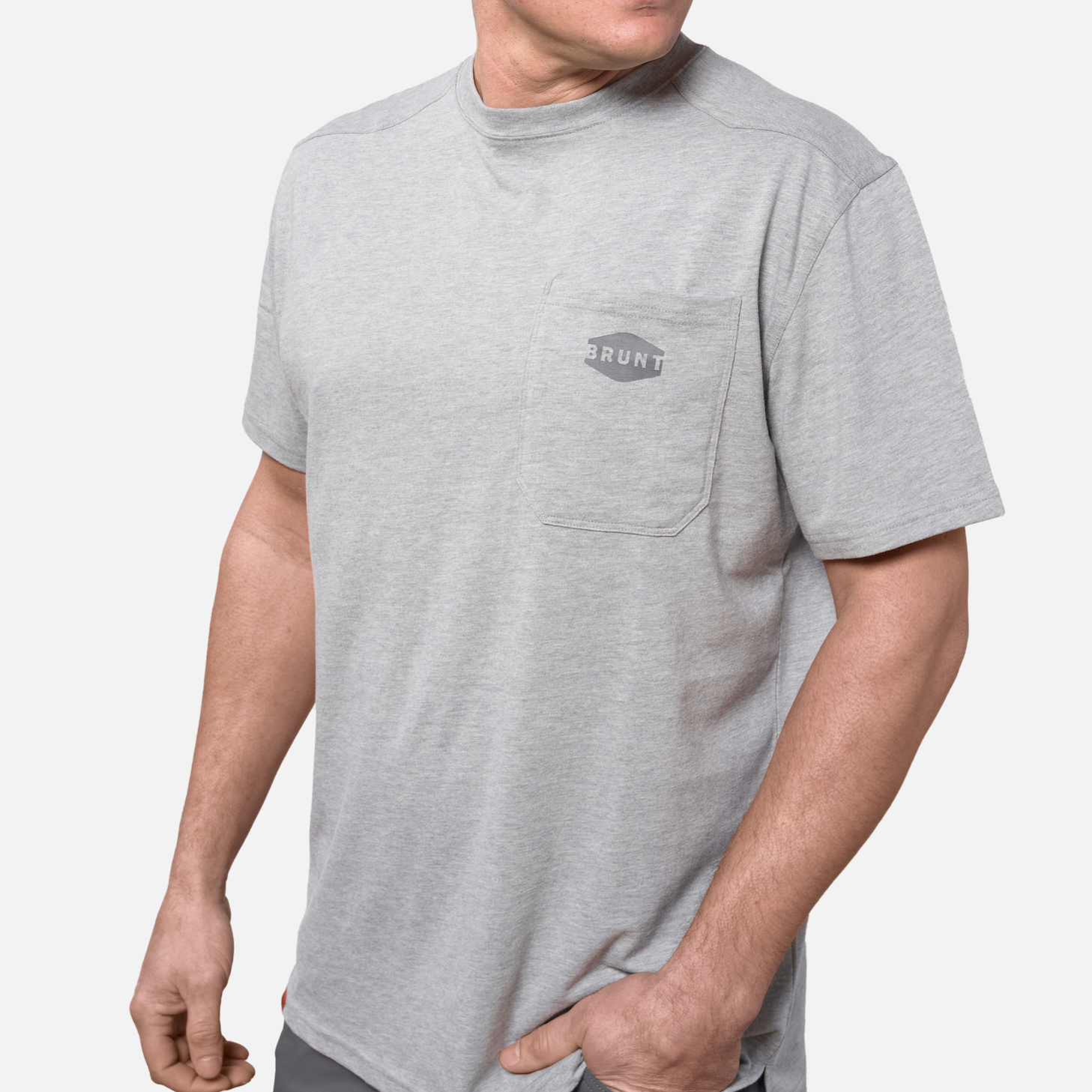 The Martin Pocket Tee - Light Grey Heather