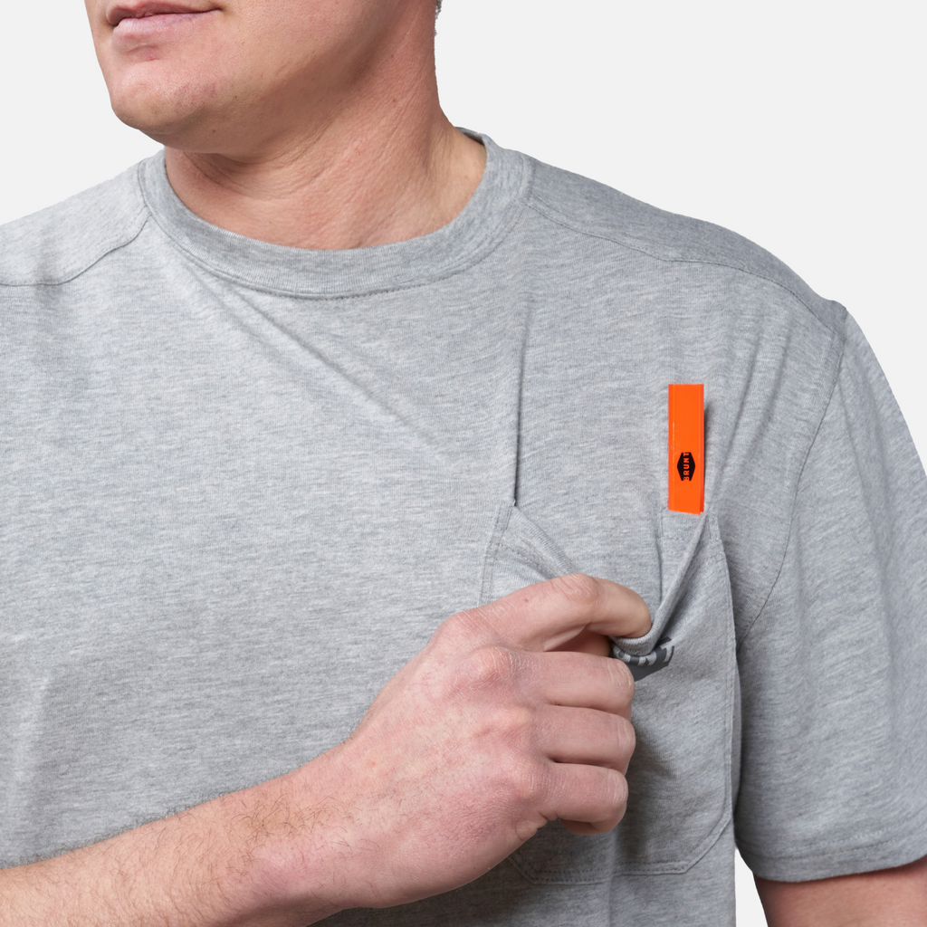The Martin Pocket Tee - Light Grey Heather