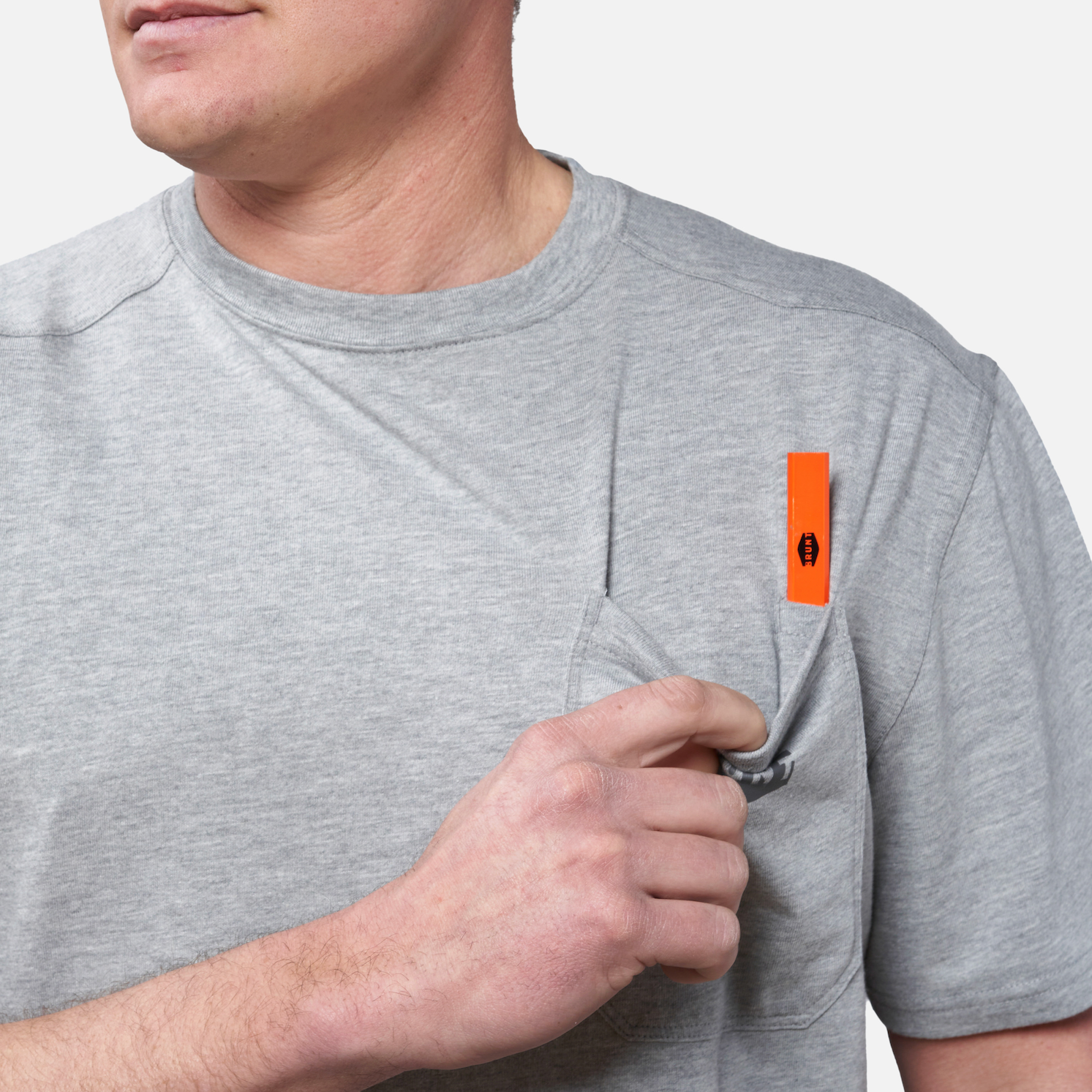 The Martin Pocket Tee - Light Grey Heather