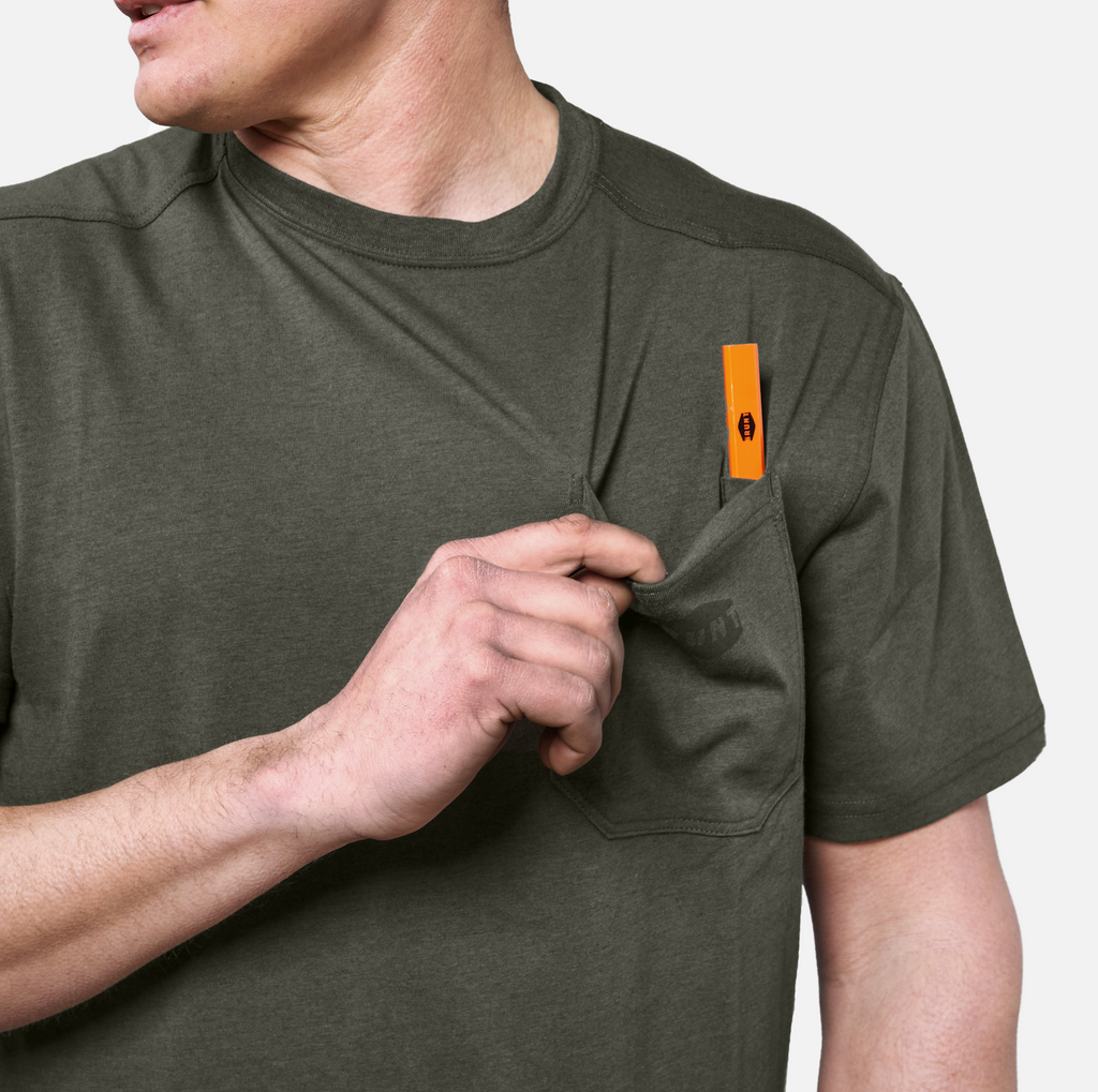 The Martin Pocket Tee - Army Green Heather