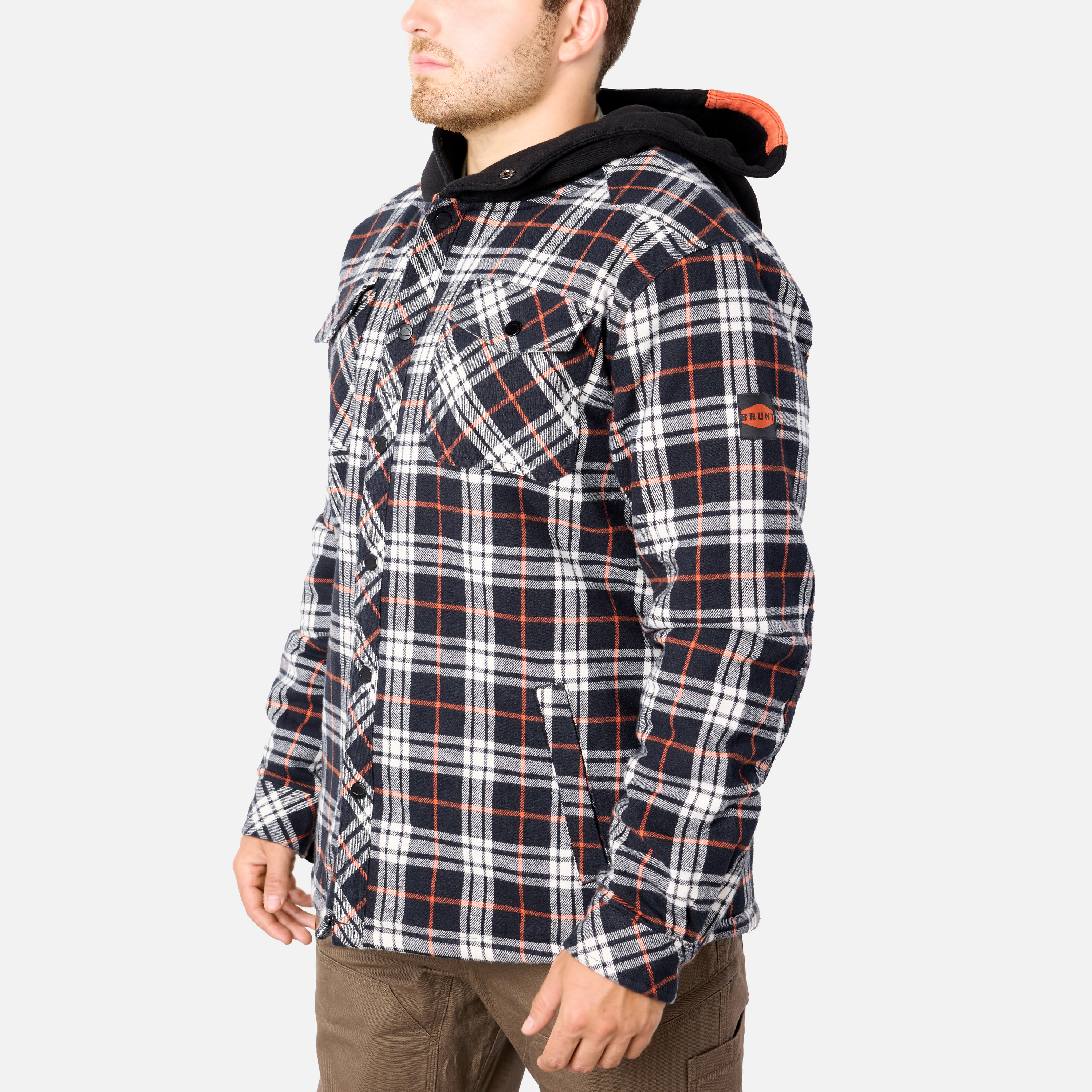 The BRUNT Flannel Jacket - Black White Plaid