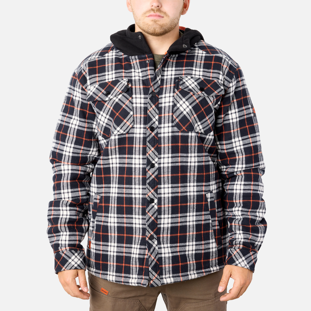 The BRUNT Flannel Jacket - Black White Plaid