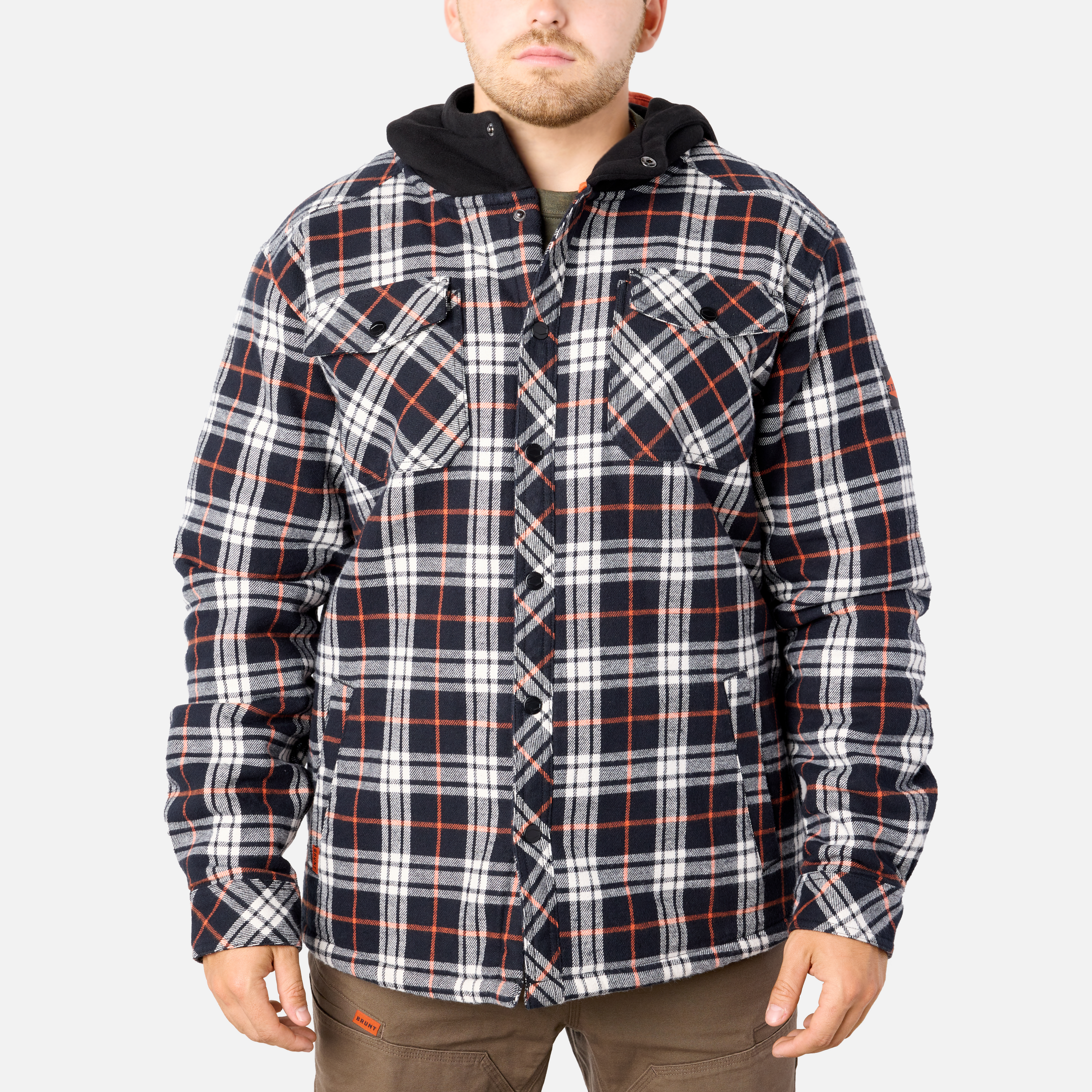 The BRUNT Flannel Jacket - Black White Plaid