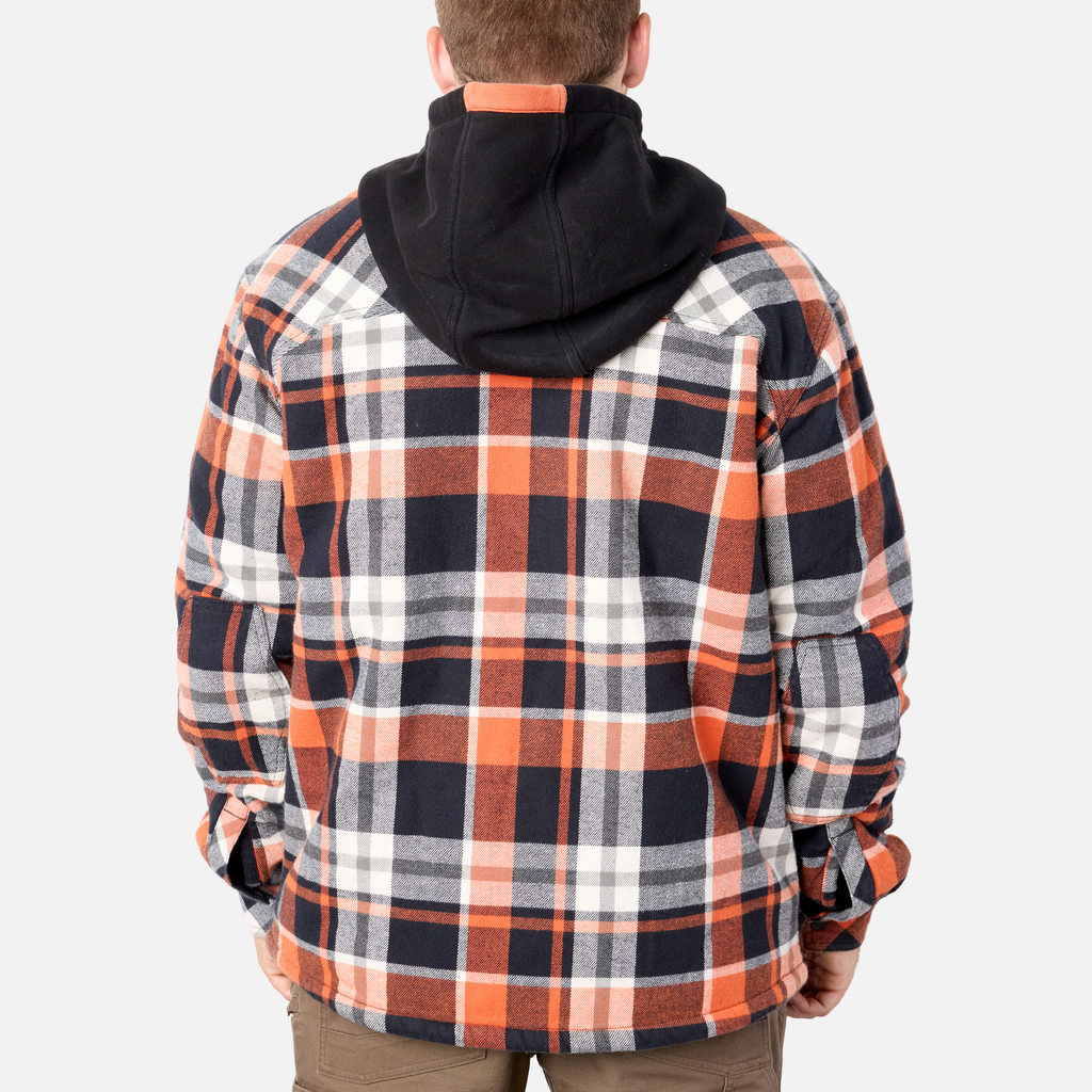 The BRUNT Flannel Jacket - Black Orange Plaid