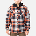 The BRUNT Flannel Jacket - Black Orange Plaid