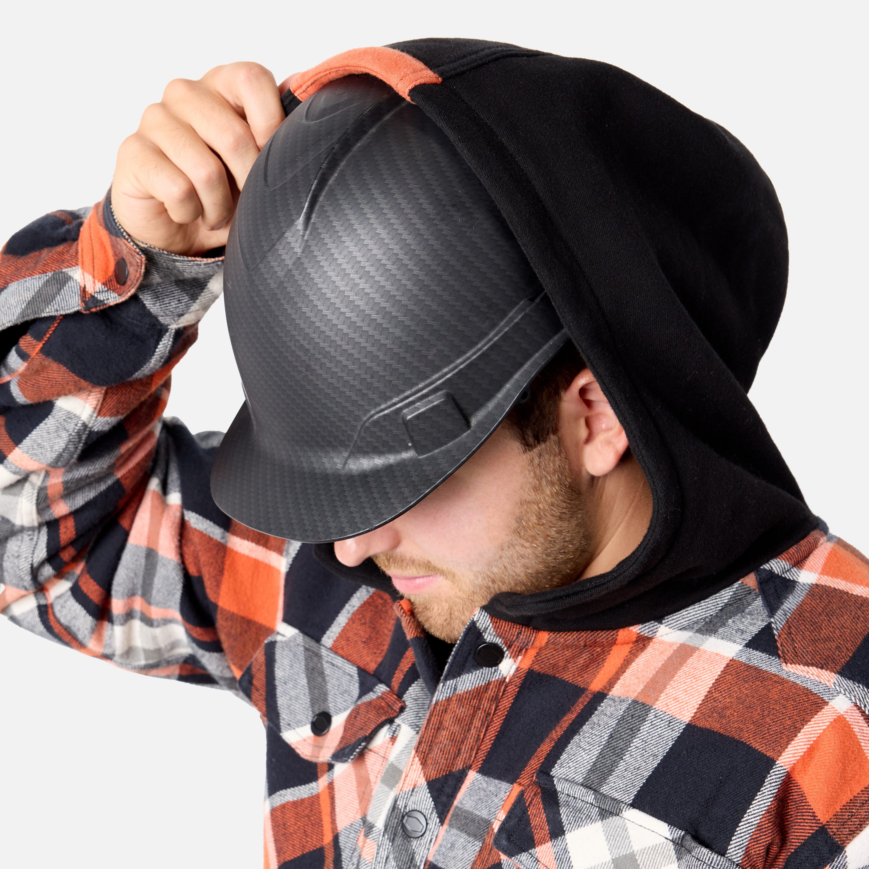 The BRUNT Flannel Jacket - Black Orange Plaid