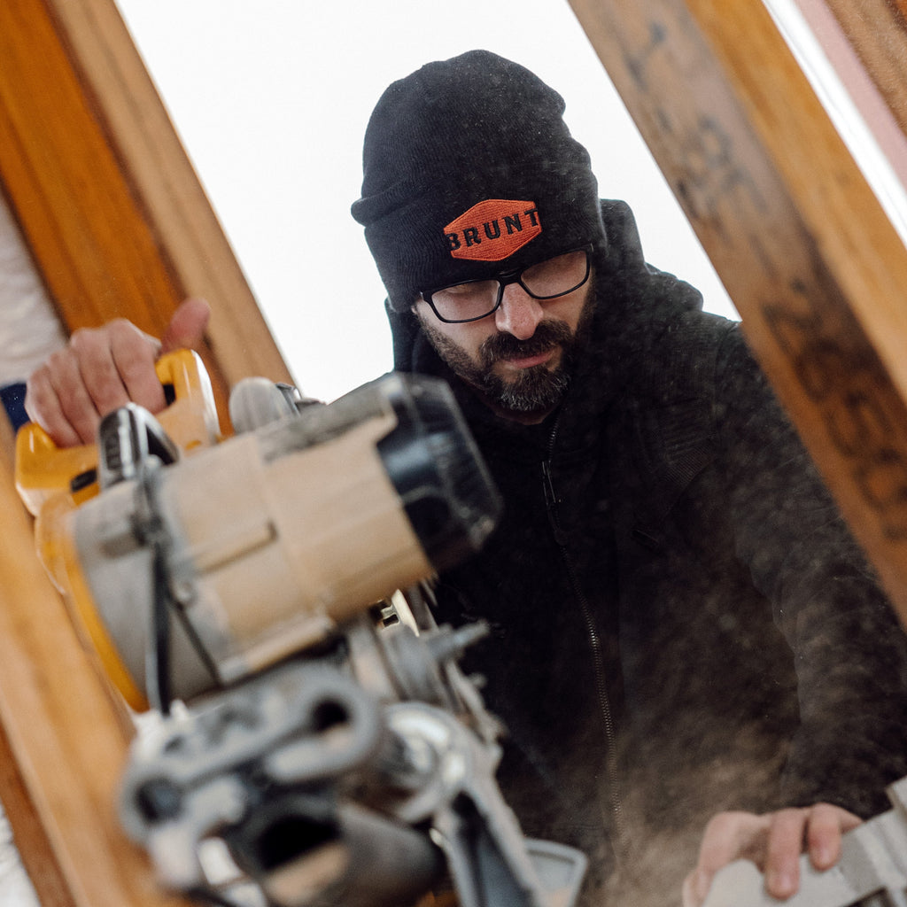 Cuffed Beanies - Black and Orange